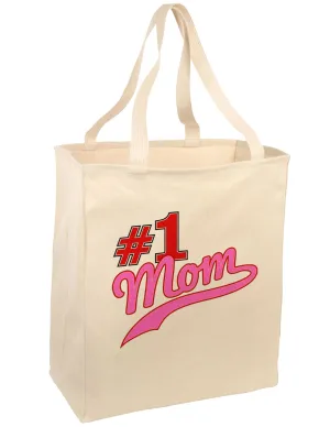#1 Mom Large Grocery Tote Bag