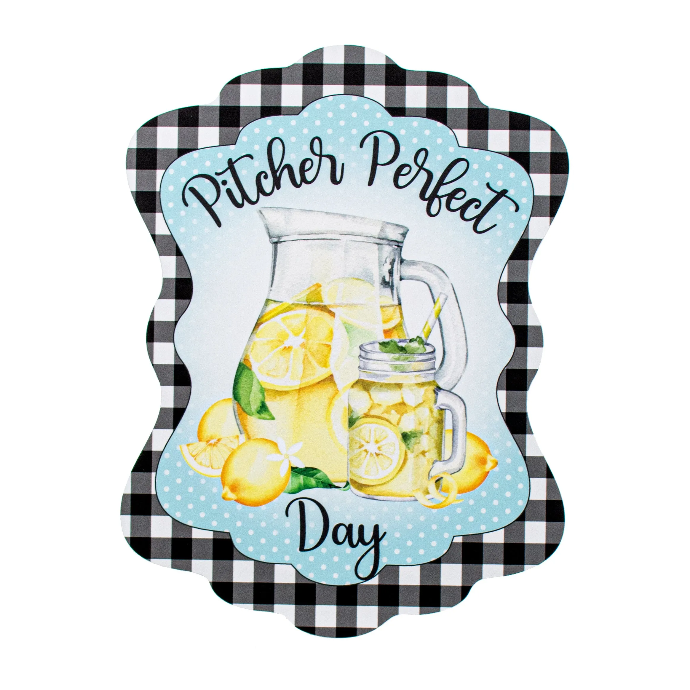 10" Waterproof Sign: Pitcher Perfect Lemonade Black