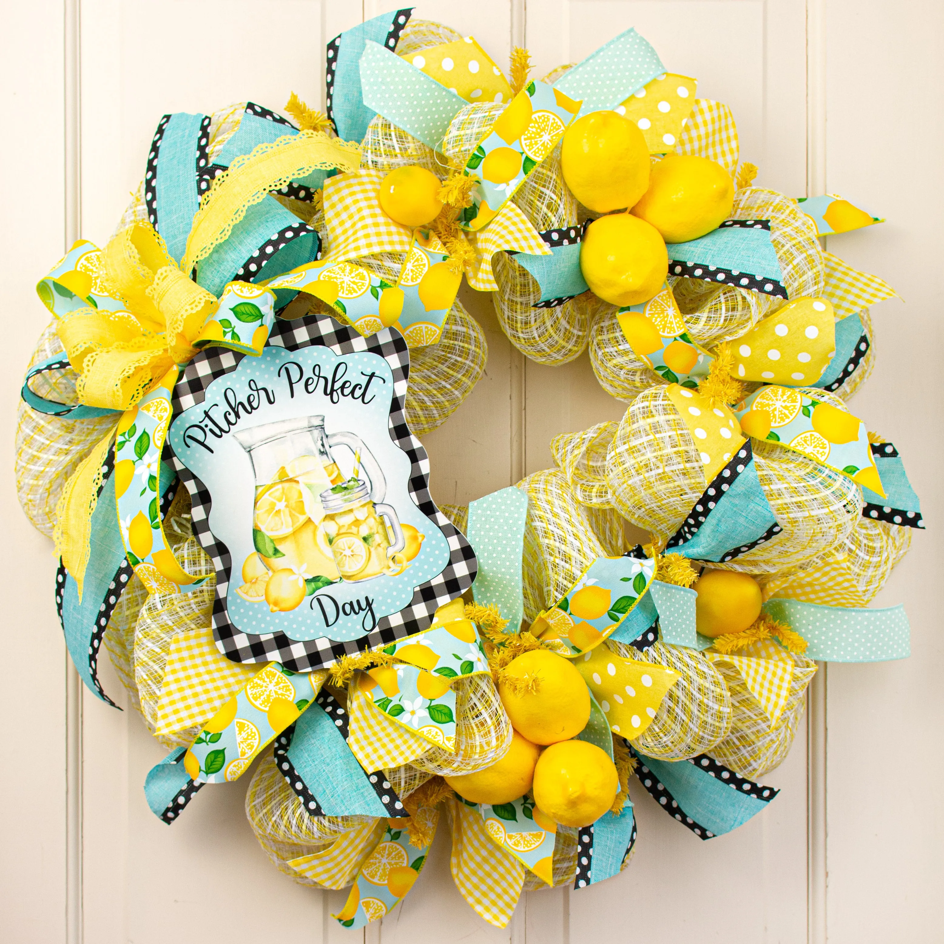 10" Waterproof Sign: Pitcher Perfect Lemonade Black