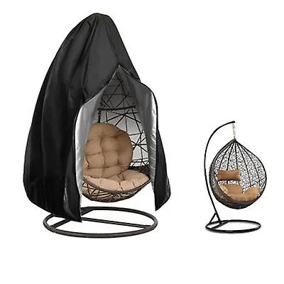 230*200cm black Garden furniture cover, outdoor swing dustproof and waterproof protective cover, with zipper AZ16030