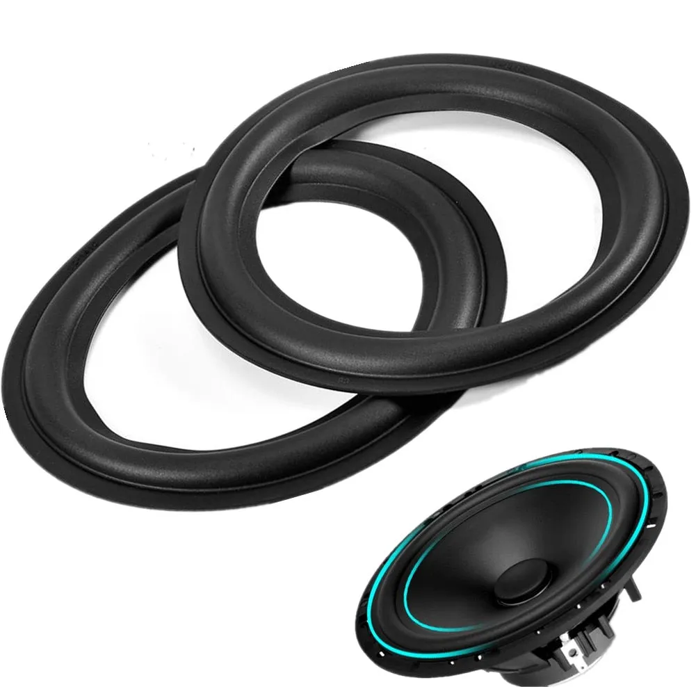 2pcs Speaker Repair Parts 6 Inch Perforated Rubber Edge Surround Durable Replacement Speakers Accessory