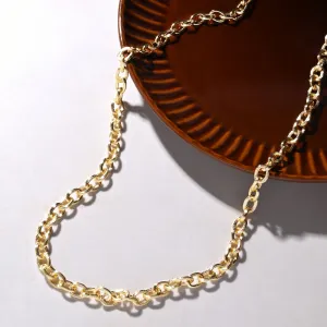 Accessorize London Women 14K Real Gold Plated Chunky Curb Chain
