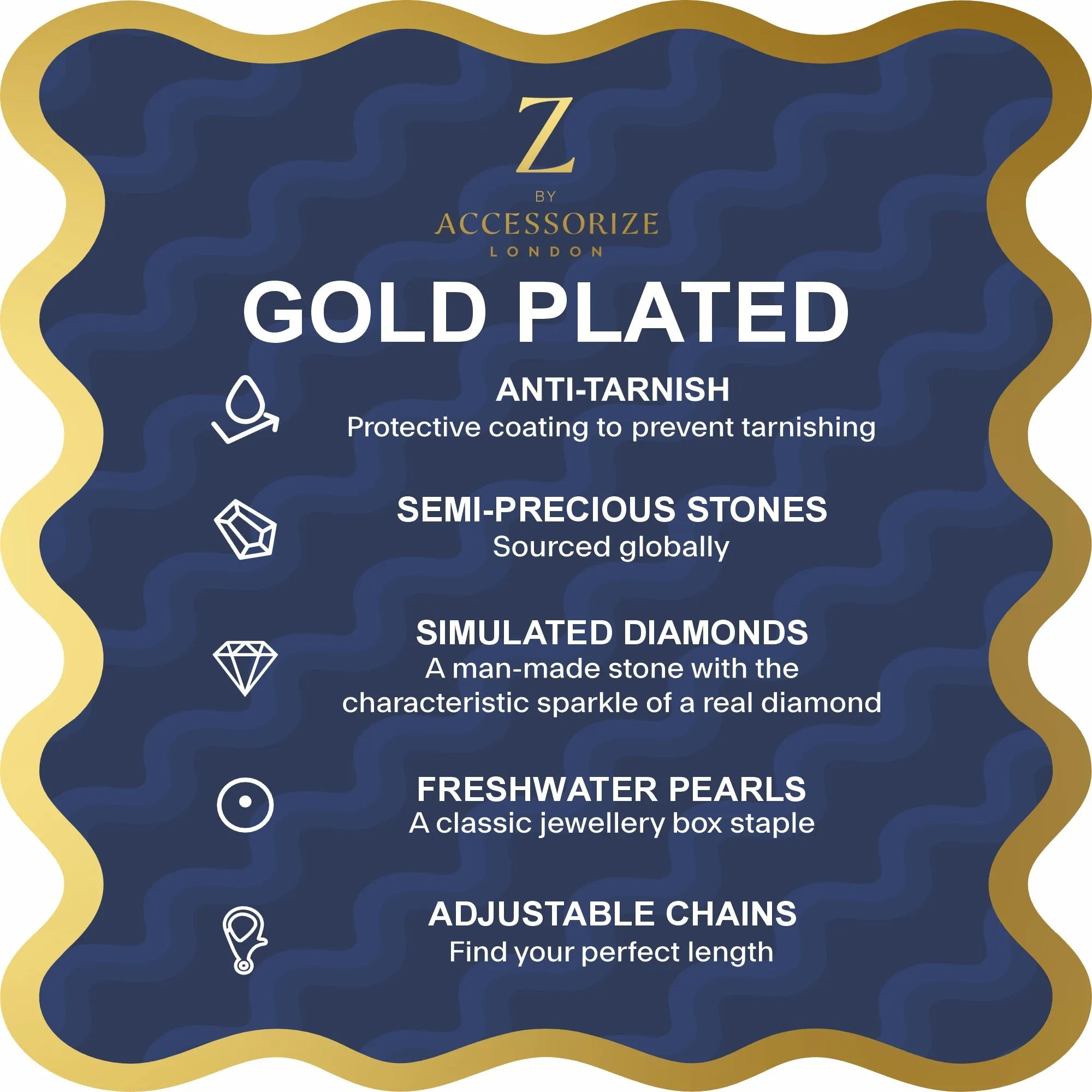 Accessorize London Women 14K Real Gold Plated Chunky Curb Chain