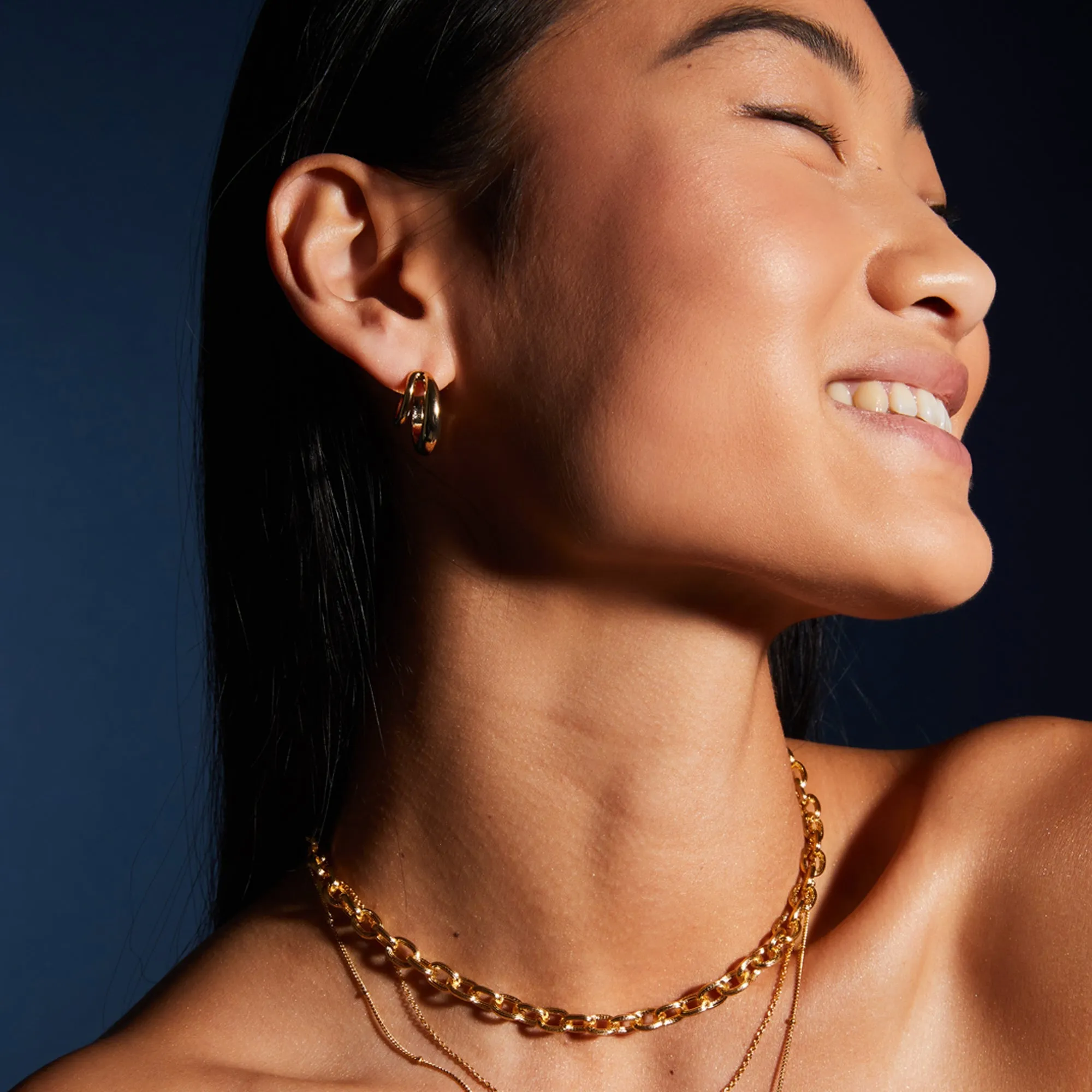 Accessorize London Women 14K Real Gold Plated Chunky Curb Chain