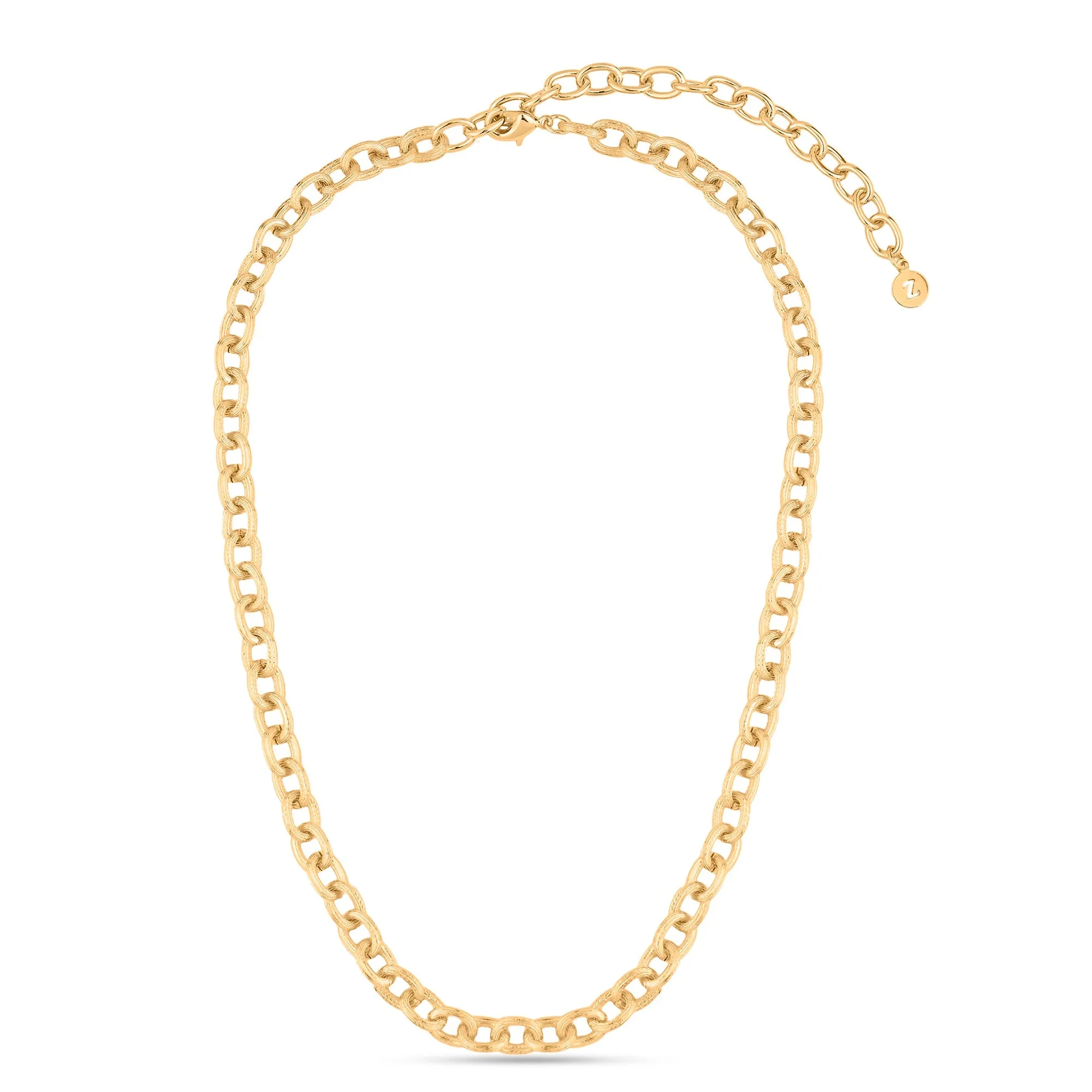 Accessorize London Women 14K Real Gold Plated Chunky Curb Chain