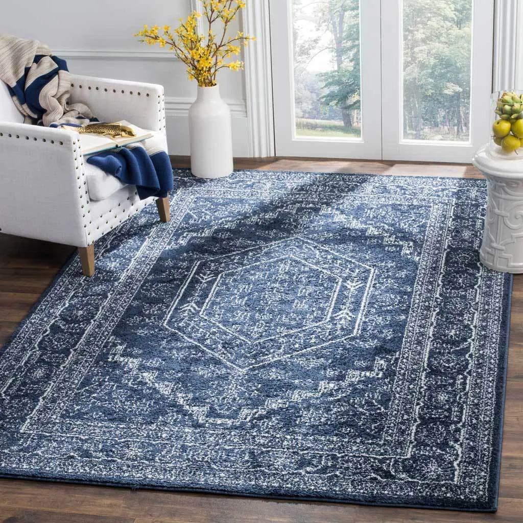 Adirondack Antique Navy/Ivory Area Rug