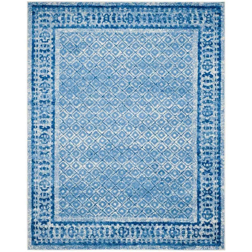 Adirondack Diamond Silver/Blue Area Rug