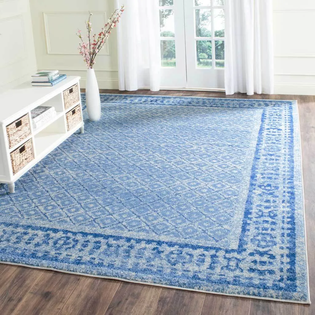 Adirondack Diamond Silver/Blue Area Rug