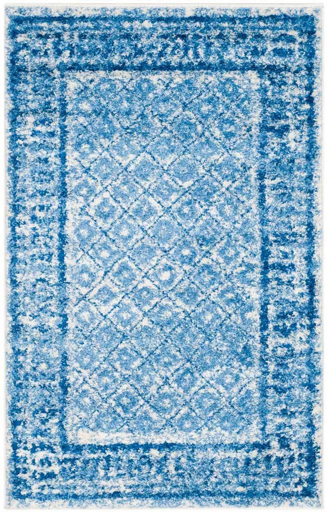 Adirondack Diamond Silver/Blue Area Rug