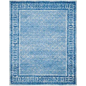 Adirondack Diamond Silver/Blue Area Rug