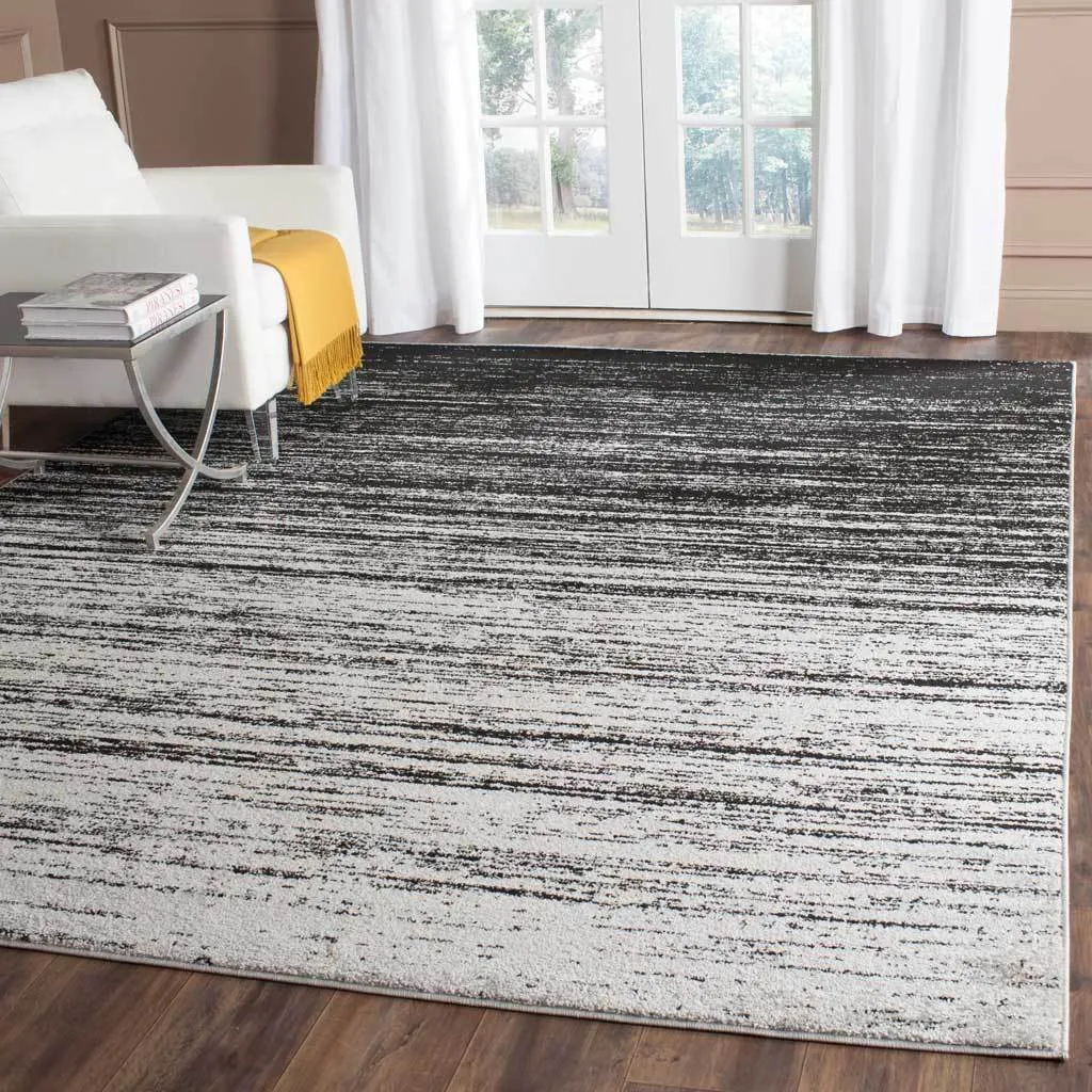 Adirondack Gradient Silver/Black Area Rug