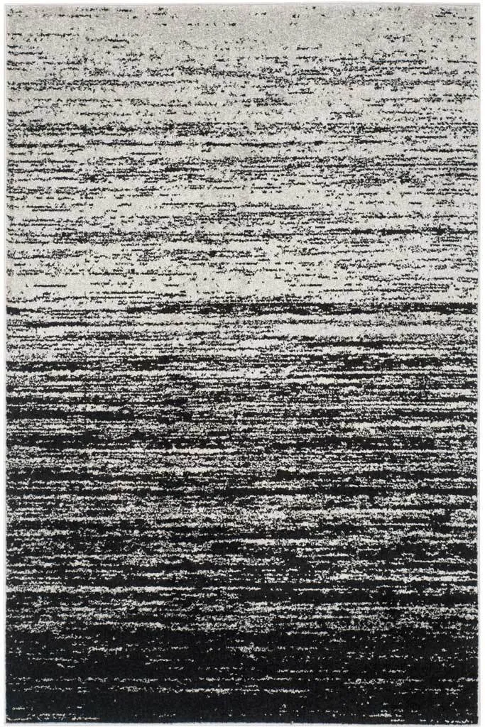 Adirondack Gradient Silver/Black Area Rug