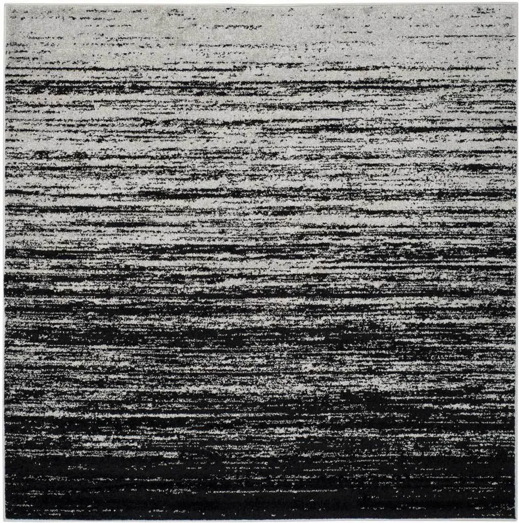 Adirondack Gradient Silver/Black Area Rug