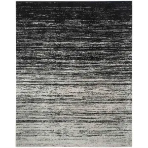 Adirondack Gradient Silver/Black Area Rug