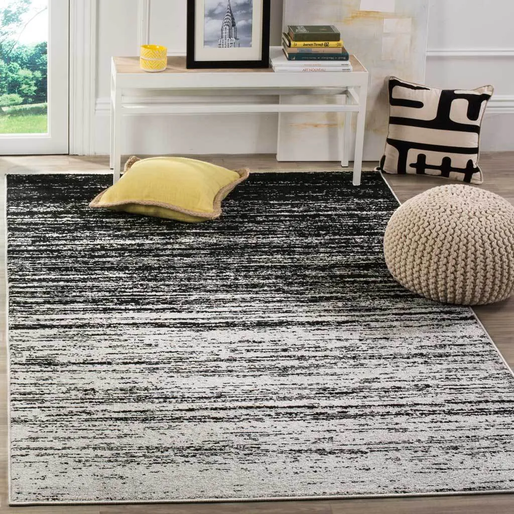 Adirondack Gradient Silver/Black Area Rug