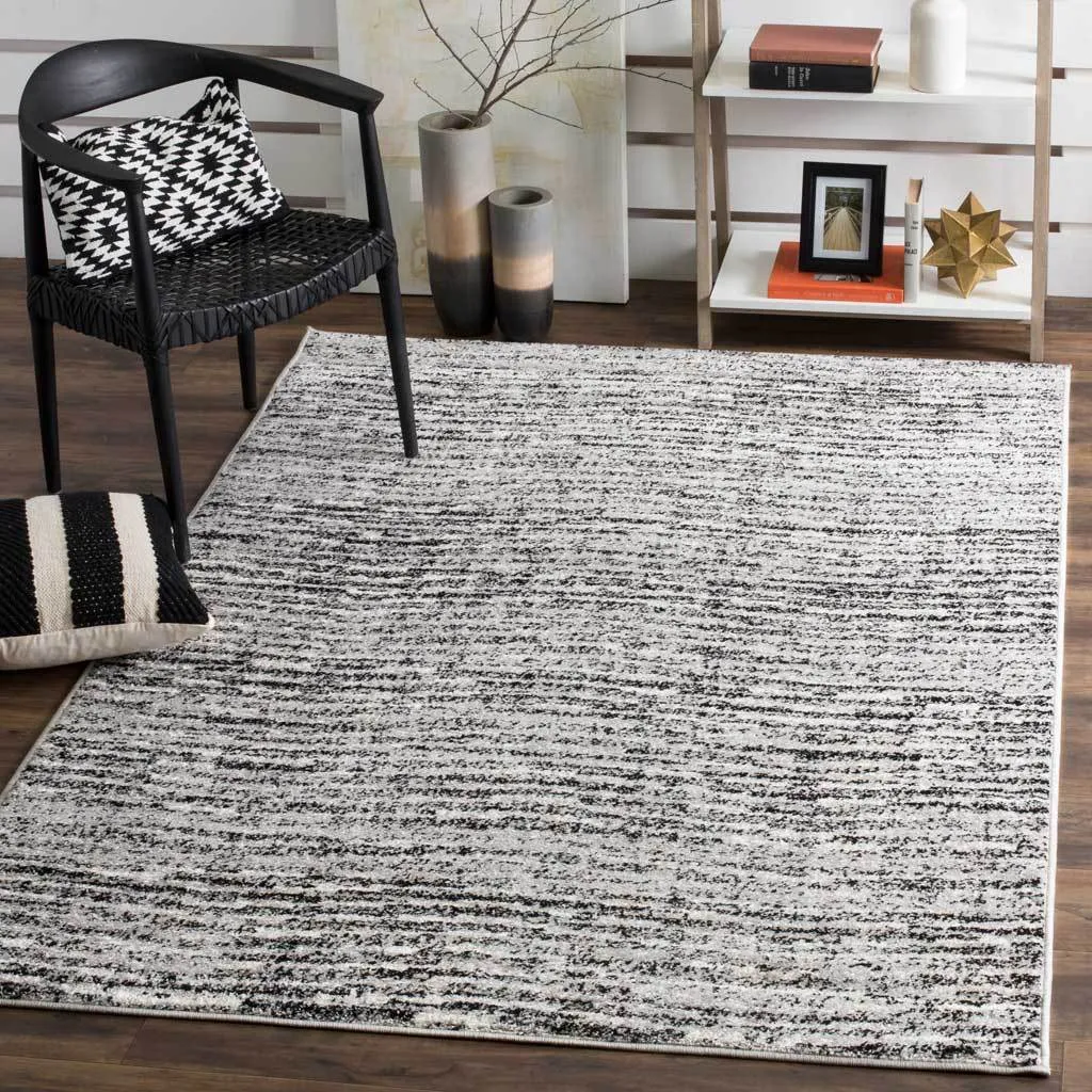 Adirondack Wave Black/Silver Area Rug