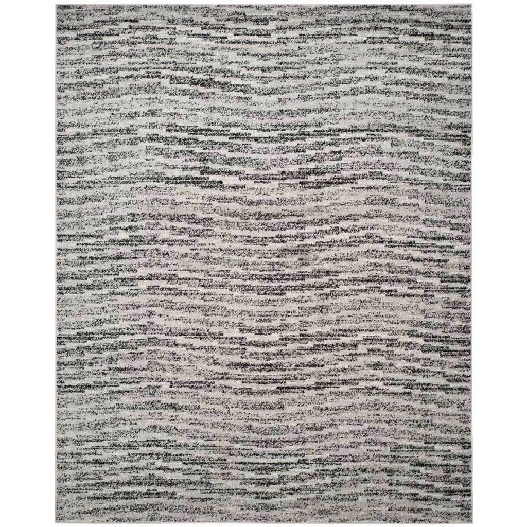 Adirondack Wave Black/Silver Area Rug