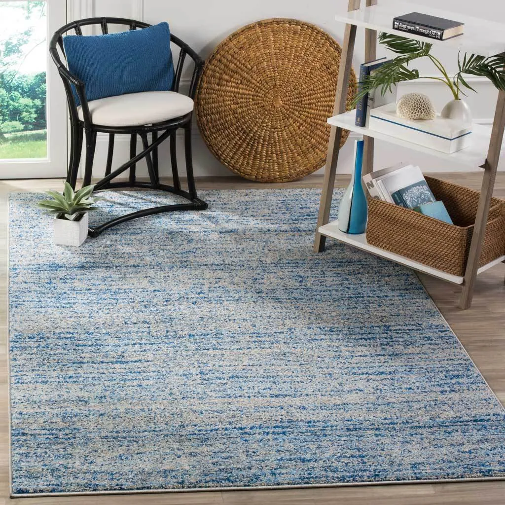 Adirondack Wave Blue/Silver Area Rug