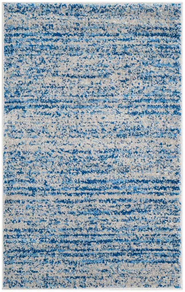 Adirondack Wave Blue/Silver Area Rug