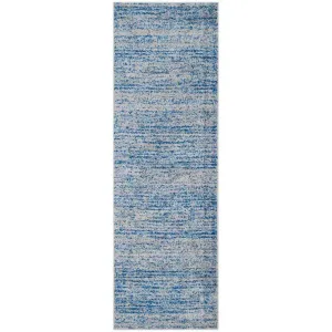 Adirondack Wave Blue/Silver Runner Rug