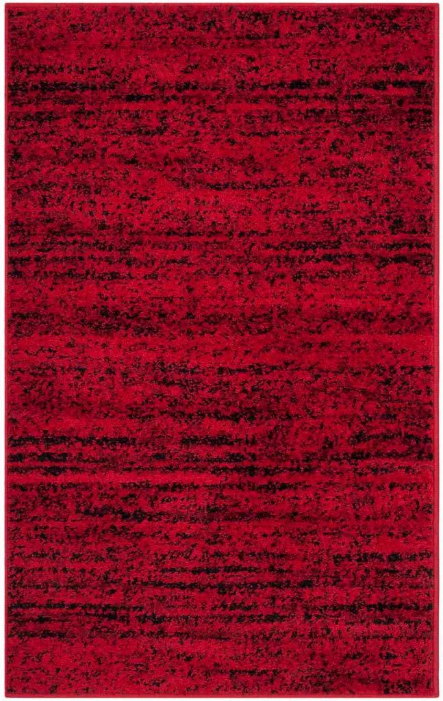 Adirondack Wave Red/Black Area Rug