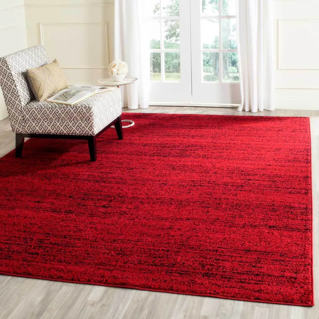 Adirondack Wave Red/Black Area Rug
