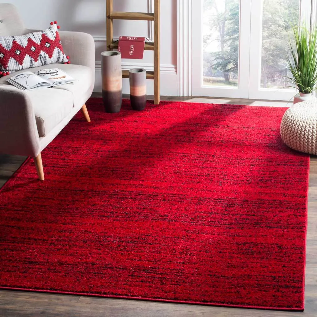 Adirondack Wave Red/Black Area Rug