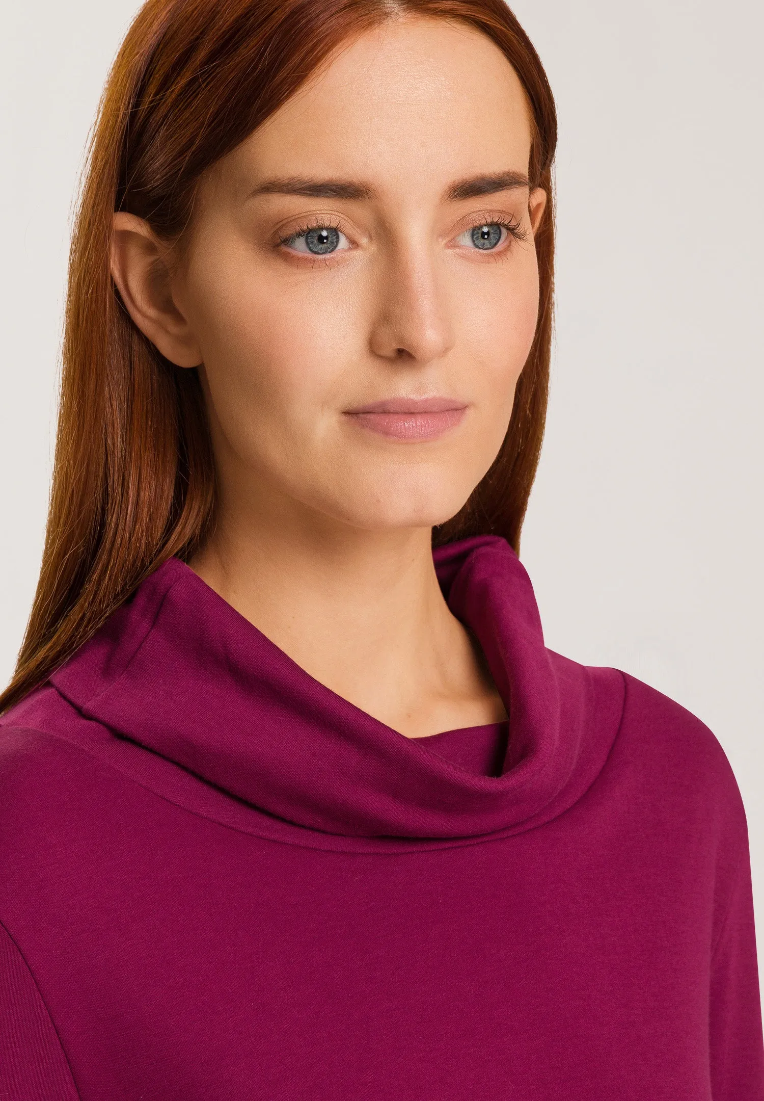 Agatha Cotton Cowl Neck Pajama Set | Deep Poppy 74865-2405