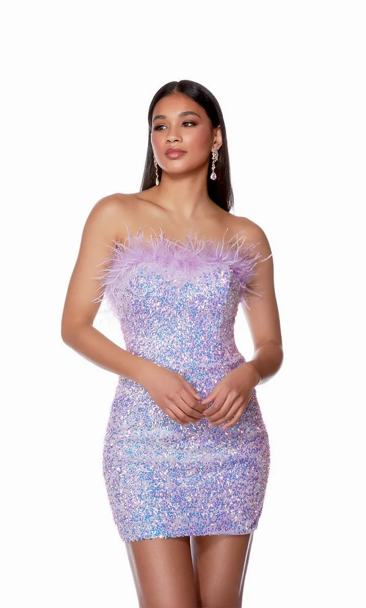 Alyce Paris Strapless Sequin HoCo Dress 4767