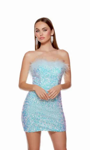 Alyce Paris Strapless Sequin HoCo Dress 4767