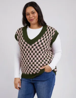 Aspen Knit Vest Clover/Lilac Snow