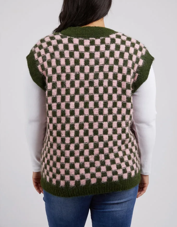 Aspen Knit Vest Clover/Lilac Snow