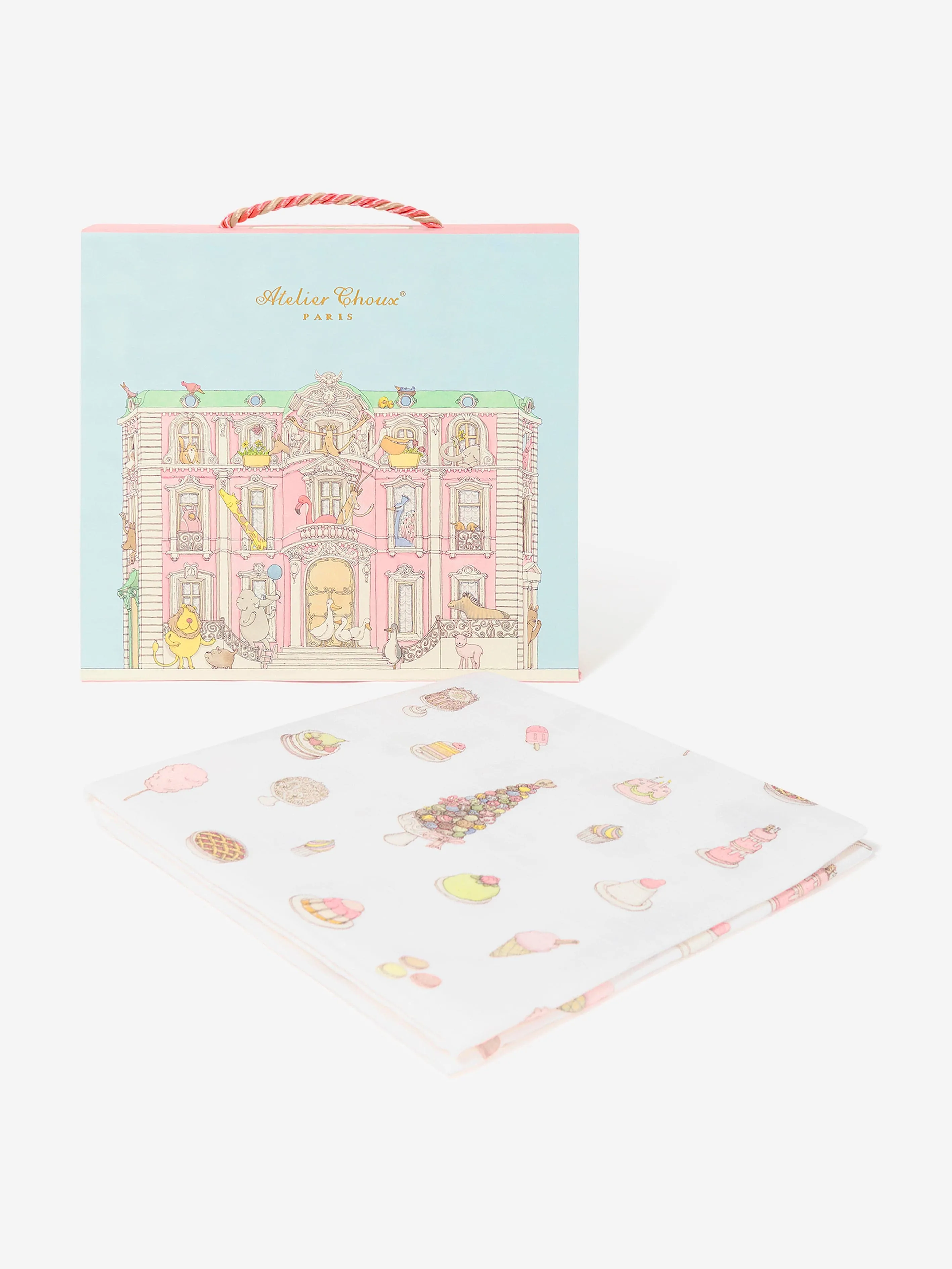 Atelier Choux Baby Girls Sweetie Pie Swaddle in Pink