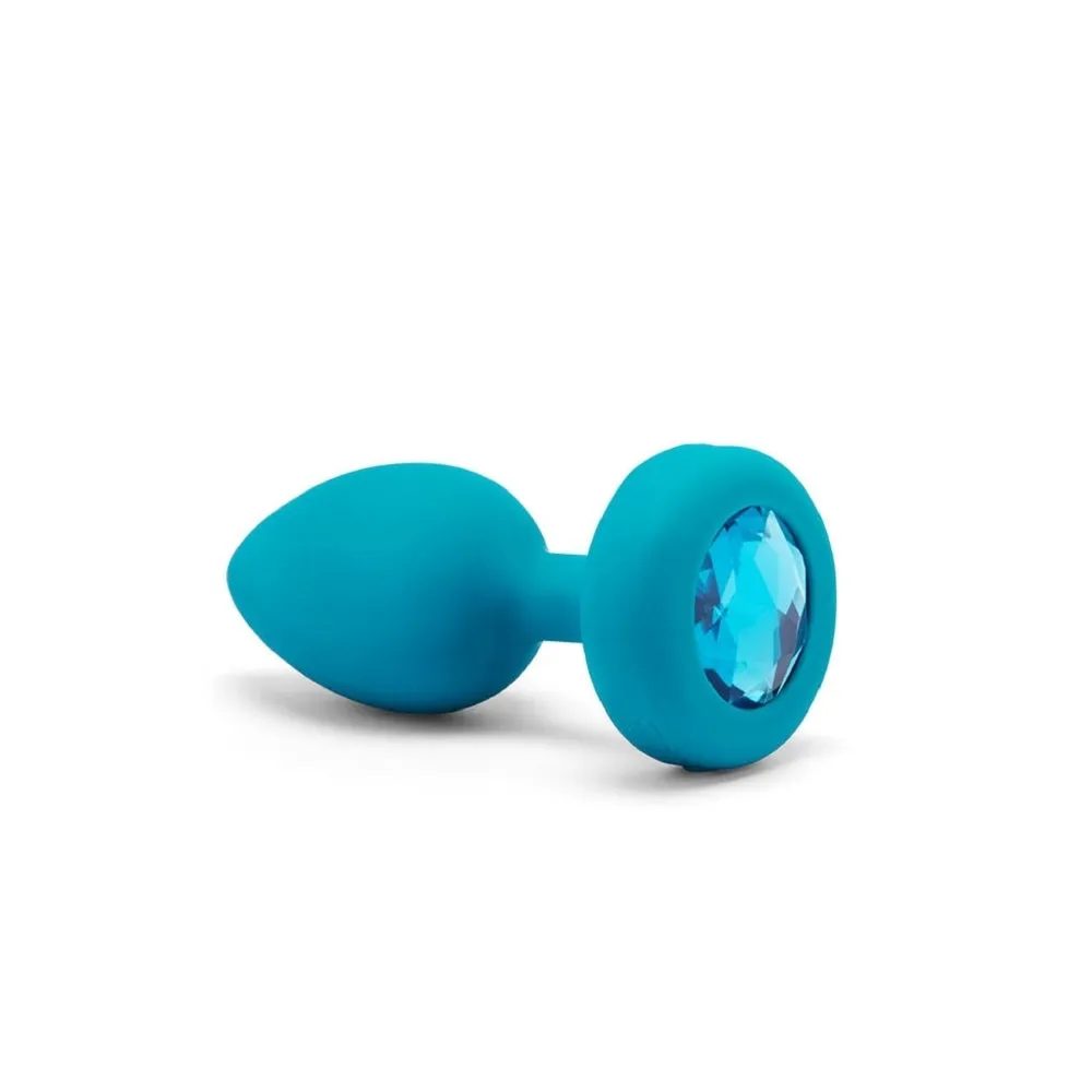 b-Vibe Remote Control Vibrating Jewel Plug (S/M) - Teal