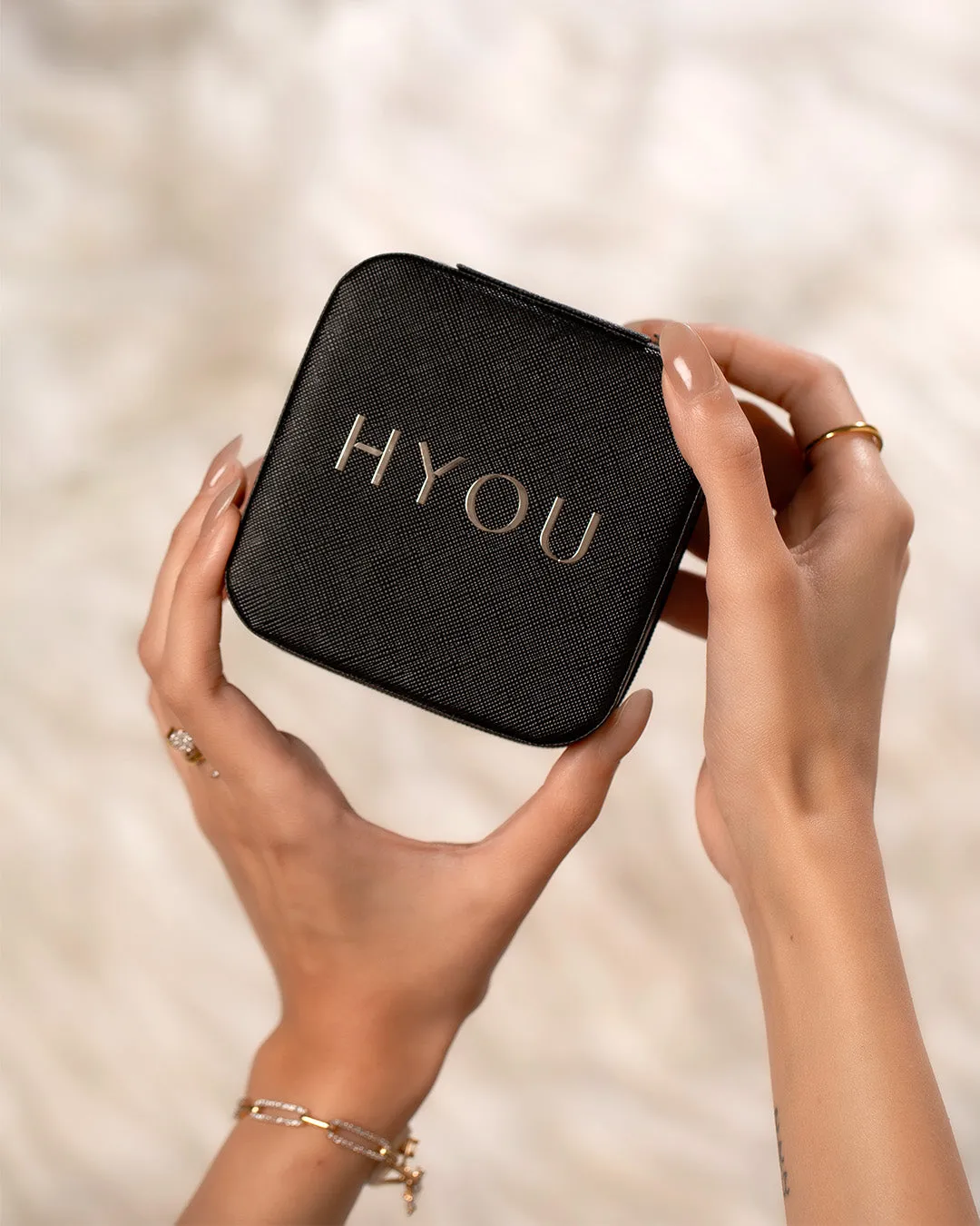 Black Faux Jewelry Case