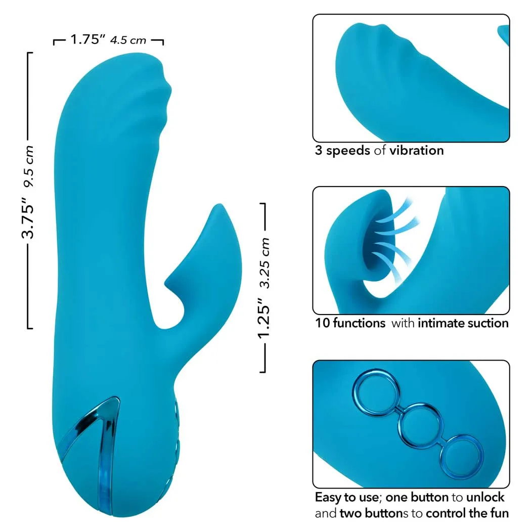 CalExotics California Dreaming Sunset Beach Seducer Clitforal Suction Dual Vibrator