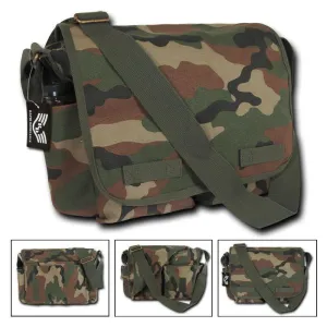Camouflage Cotton Canvas Shoulder Messenger Bag Army Military Style Satchel