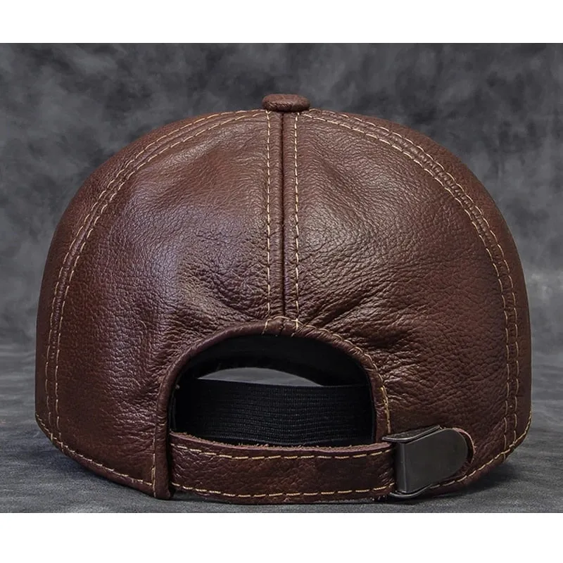 Casquette de Baseball en Cuir Luxe