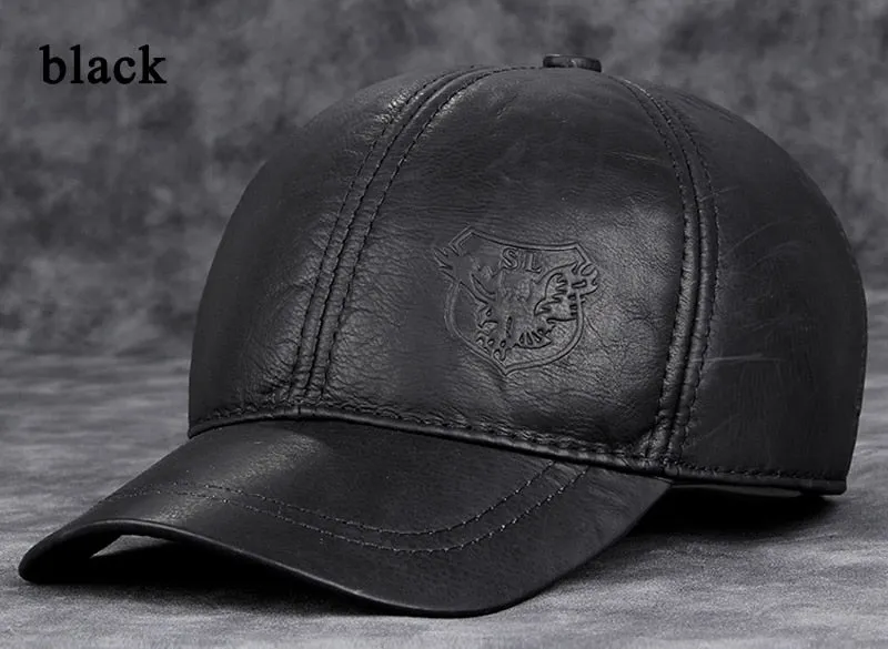 Casquette de Baseball en Cuir Luxe
