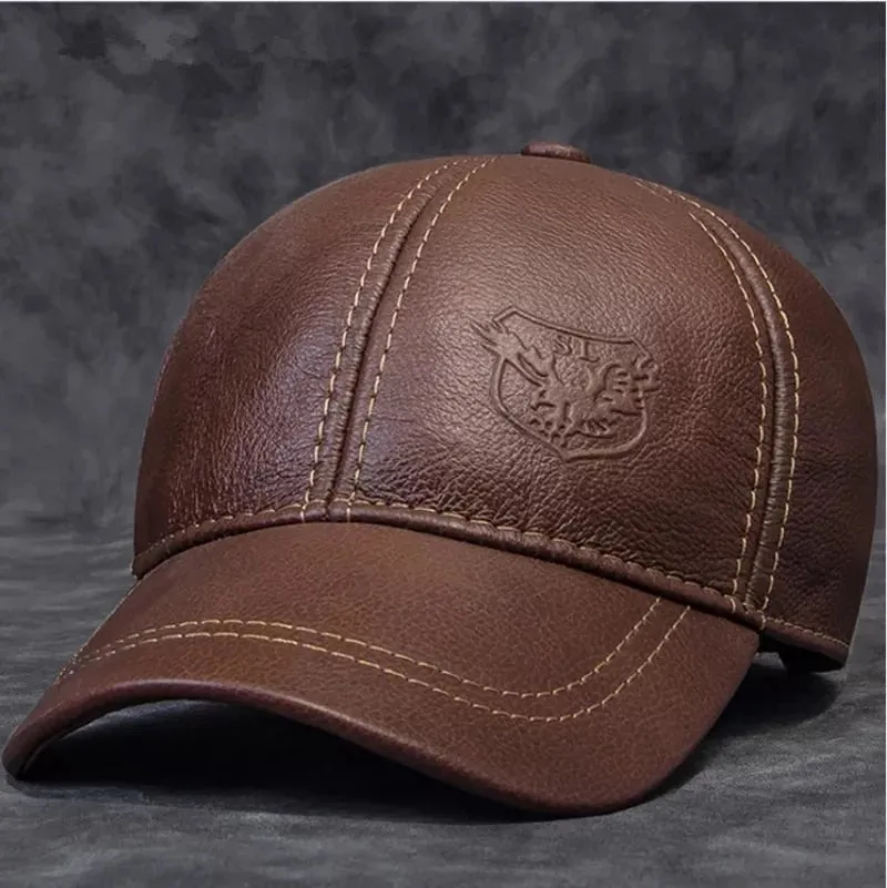 Casquette de Baseball en Cuir Luxe