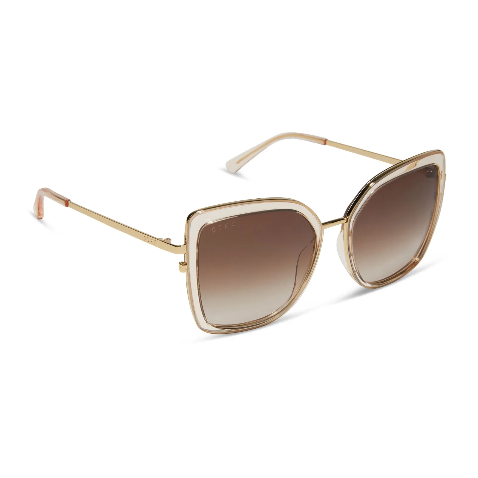 CLARISSE - ROSE CRYSTAL   BROWN GRADIENT SUNGLASSES