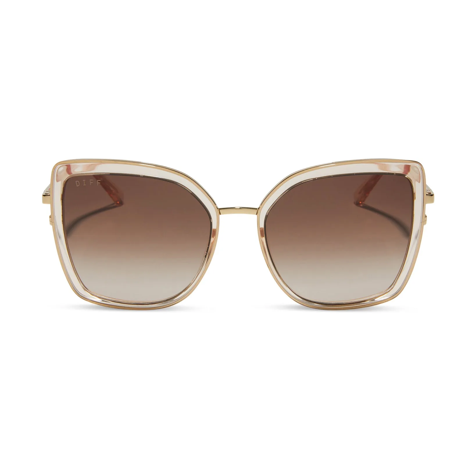 CLARISSE - ROSE CRYSTAL   BROWN GRADIENT SUNGLASSES