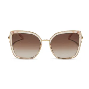 CLARISSE - ROSE CRYSTAL   BROWN GRADIENT SUNGLASSES