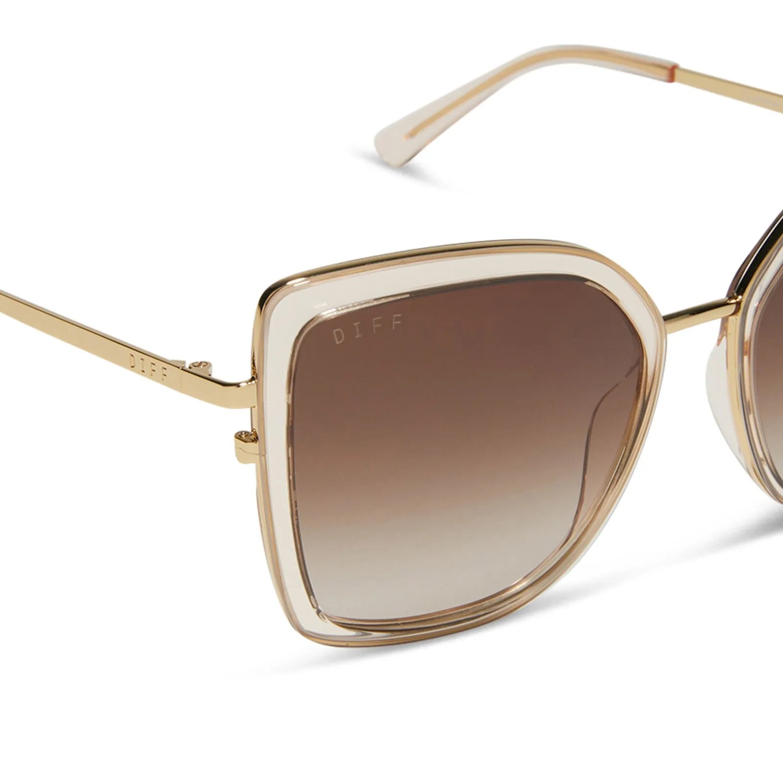CLARISSE - ROSE CRYSTAL   BROWN GRADIENT SUNGLASSES