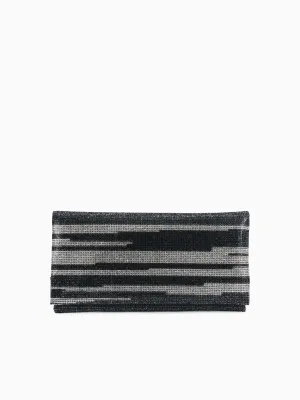 Crystal Panel Clutch Black