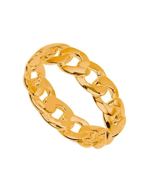 Curb Yellow Gold Ring R6528