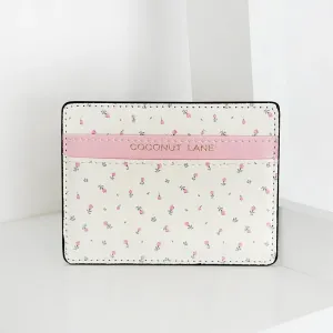 Ditsy Floral White Cardholder