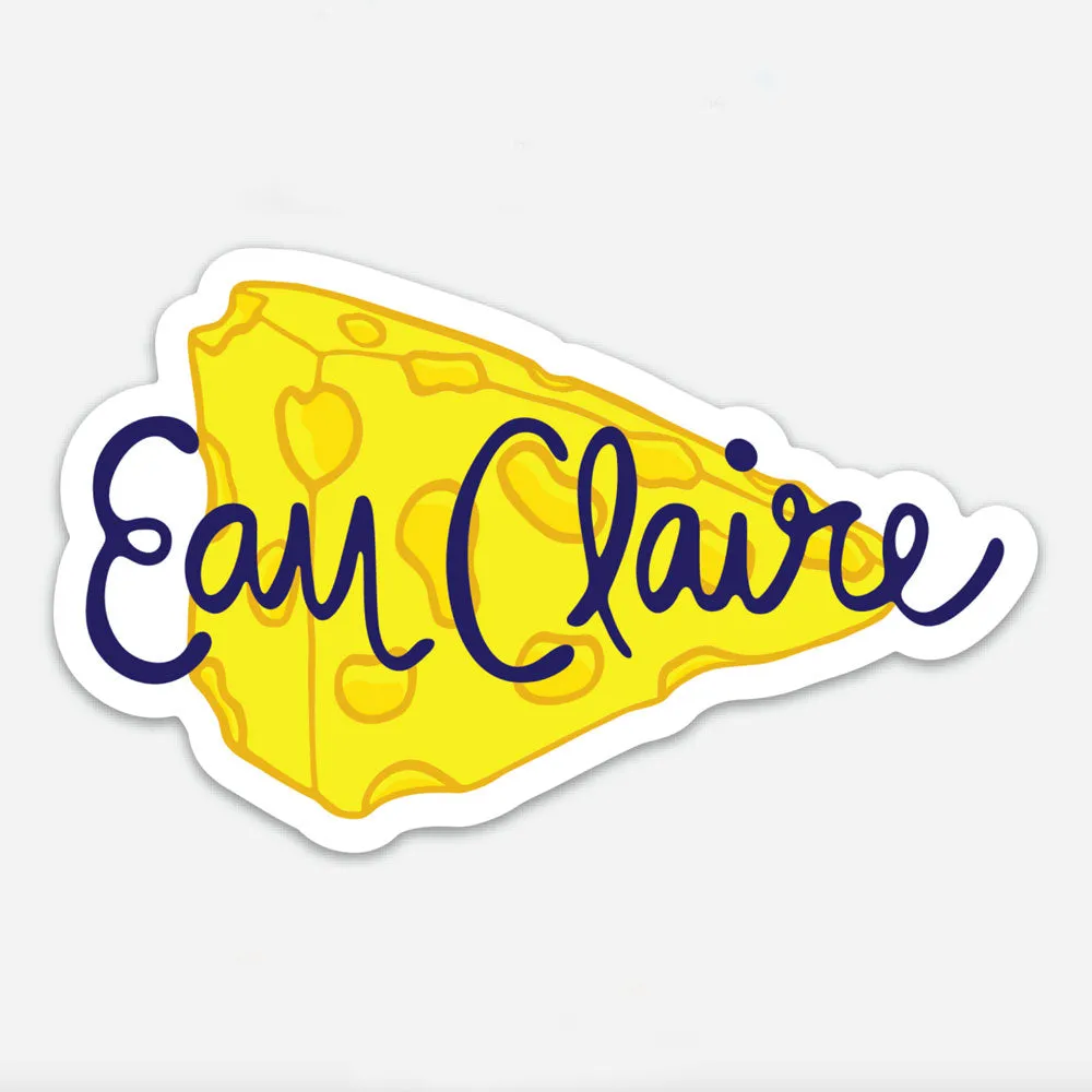 Eau Claire WI Cheese Vinyl Magnet - Waterproof & Scratch Resistant