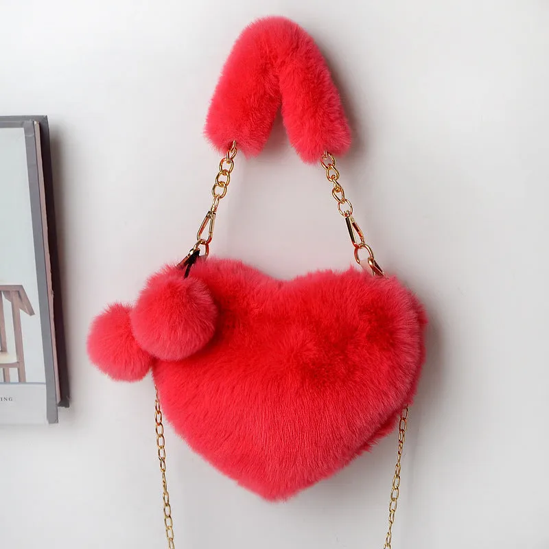 Georgina  Weiche Plsch-Handtasche fr Frauen zum Valentinstag