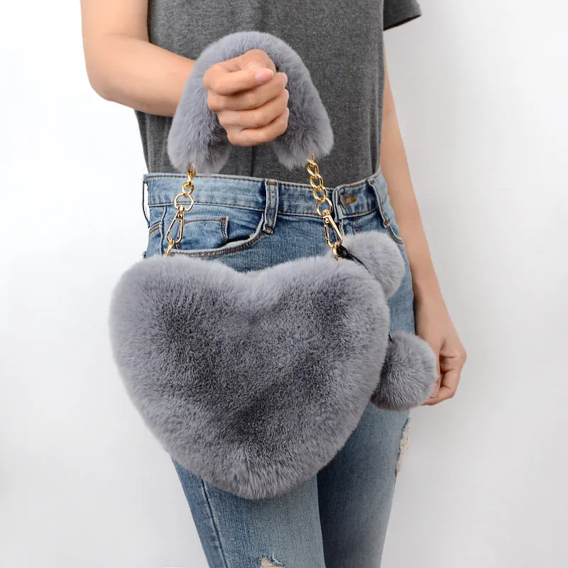 Georgina  Weiche Plsch-Handtasche fr Frauen zum Valentinstag